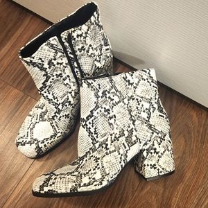 Snakeskin Ankle Boots